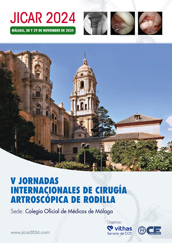 Cartel V Jornadas Internacionales de Cirugía Artroscópica de Rodilla. JICAR 2024